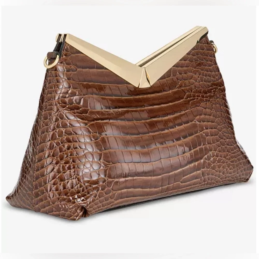 I.N.C. International Concepts Bawdii Croc-Embossed Shoulder Bag🤎🐊